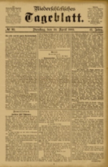 Niederschlesisches Tageblatt, no 93 (Dienstag, den 24. April 1883)