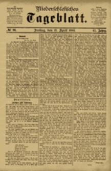 Niederschlesisches Tageblatt, no 96 (Freitag, den 27. April 1883)