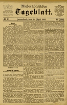 Niederschlesisches Tageblatt, no 97 (Sonnabend, den 28. April 1883)