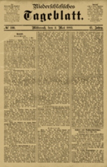 Niederschlesisches Tageblatt, no 100 (Mittwoch, den 2. Mai 1883)