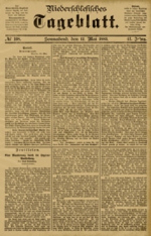 Niederschlesisches Tageblatt, no 108 (Sonnabend, den 12. Mai 1883)