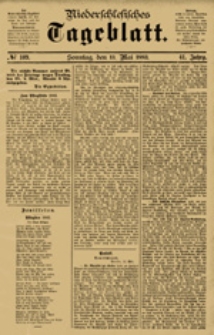 Niederschlesisches Tageblatt, no 109 (Sonntag, den 13. Mai 1883)