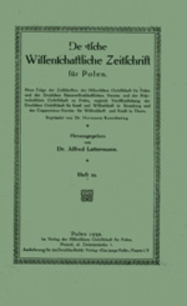 Deutsche Wissenschaftliche Zeitschrift f&uuml;r Polen: Neue Folge der Zeitschriften der Historischen Gesellschaft f&uuml;r Posen und des Deutschen Naturwissenschaftlichen Vereins f&uuml;r Gro&szlig;polen, zugleich Ver&ouml;ffentlichung der Deutschen Gesellschaft f&uuml;r Kunst und Wissenschaft in Bromberg und des Coppernicus-Vereins f&uuml;r Wissenschaft und Kunst in Thorn, Heft 19