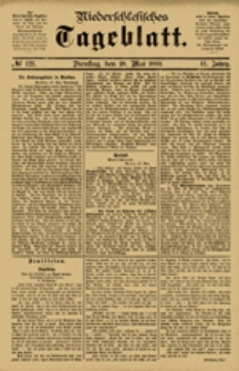 Niederschlesisches Tageblatt, no 121 (Dienstag, den 29. Mai 1883)