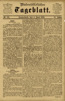 Niederschlesisches Tageblatt, no 125 (Sonnabend, den 2. Juni 1883)
