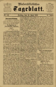 Niederschlesisches Tageblatt, no 142 (Freitag, den 22. Juni 1883)