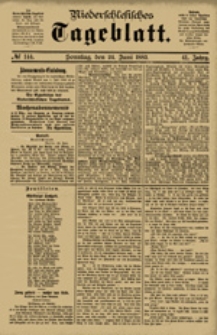 Niederschlesisches Tageblatt, no 144 (Sonntag, den 24. Juni 1883)