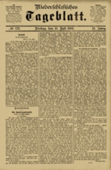 Niederschlesisches Tageblatt, no 172 (Freitag, den 27. Juli 1883)