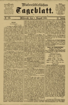 Niederschlesisches Tageblatt, no 176 (Mittwoch, den 1. August 1883)