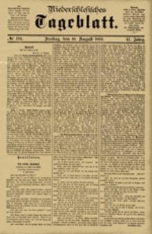 Niederschlesisches Tageblatt, no 184 (Freitag, den 10. August 1883)