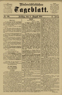 Niederschlesisches Tageblatt, no 190 (Freitag, den 17. August 1883)