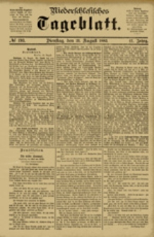 Niederschlesisches Tageblatt, no 193 (Dienstag, den 21. August 1883)