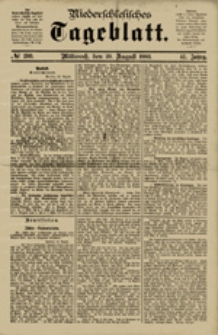 Niederschlesisches Tageblatt, no 200 (Mittwoch, den 29. August 1883)
