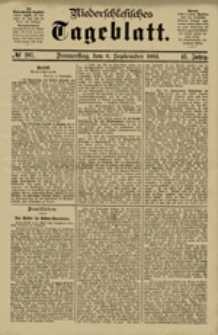 Niederschlesisches Tageblatt, no 207 (Donnerstag, den 6. September 1883)