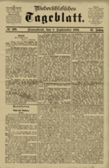 Niederschlesisches Tageblatt, no 209 (Sonnabend, den 8. September 1883)