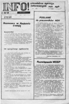 INFO : niezależna agencja informacyjna NZS AGH, nr 9 (2.12.81)