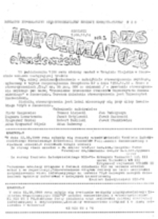 Informator akademicki NZS : biuletyn informacyjny Międzyuczelnianej Komisji Koordynacyjnej NZS, nr 2 (1988.10.14)
