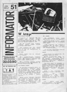 Informator NZS Politechnika Warszawska, nr 38 (10 II 1989)