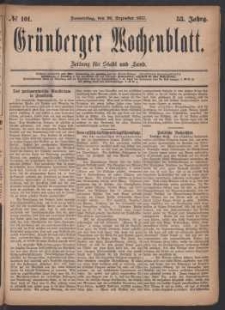 Grünberger Wochenblatt: Zeitung für Stadt und Land, No. 101. (20. Dezember 1877)