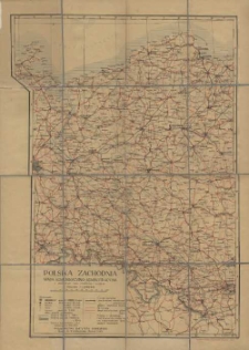 Polska Zachodnia : mapa komunikacyjno-administracyjna ze słownikiem nazw niemiecko-polskim