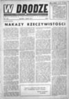 W drodze: dwutygodnik polityczny i literacki, Rok II, Nr 1(19) (1 stycznia 1944)