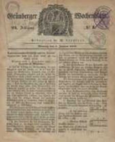 Gr&uuml;nberger Wochenblatt, No. 1. (3. Januar 1848)