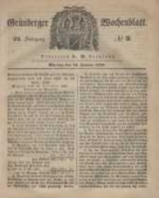 Gr&uuml;nberger Wochenblatt, No. 3. (10. Januar 1848)