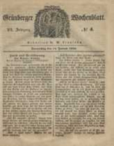 Grünberger Wochenblatt, No. 4. (13. Januar 1848)