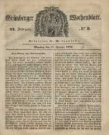 Gr&uuml;nberger Wochenblatt, No. 5. (17. Januar 1848)