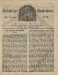 Gr&uuml;nberger Wochenblatt, No. 9. (31. Januar 1848)