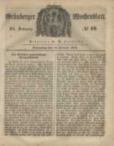 Gr&uuml;nberger Wochenblatt, No. 12. (10. Februar 1848)