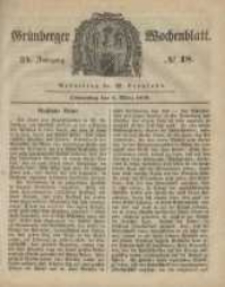 Grünberger Wochenblatt, No. 18. (2. März 1848)