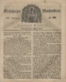 Gr&uuml;nberger Wochenblatt, No. 19. (6. M&auml;rz 1848)