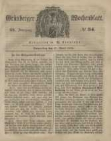 Gr&uuml;nberger Wochenblatt, No. 34. (27. April 1848)