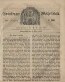 Gr&uuml;nberger Wochenblatt, No. 36. (4. Mai 1848)