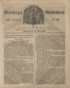 Gr&uuml;nberger Wochenblatt, No. 41. (22. Mai 1848)