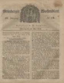 Gr&uuml;nberger Wochenblatt, No. 43. (29. Mai 1848)