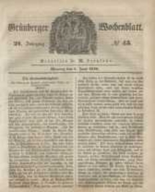 Gr&uuml;nberger Wochenblatt, No. 45. (5. Juni 1848)