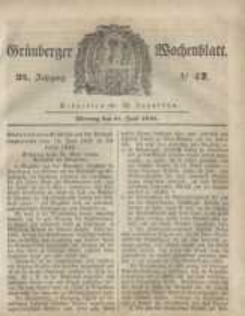 Grünberger Wochenblatt, No. 47. (12. Juni 1848)
