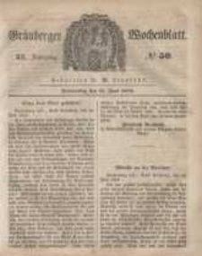 Gr&uuml;nberger Wochenblatt, No. 50. (22. Juni 1848)