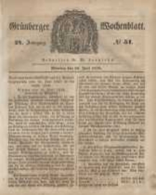 Grünberger Wochenblatt, No. 51. (26. Juni 1848)