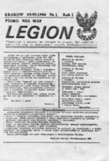 Legion: pismo NZS WSP, nr 1 (20.03.1988)