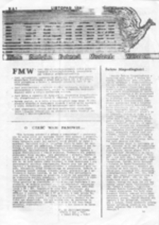 Legion: Pismo Centralne Federacji Młodzieży Walczącej, nr 1 (listopad 1989)