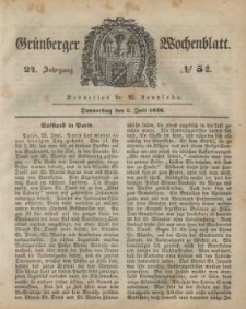 Gr&uuml;nberger Wochenblatt, No. 54. (6. Juli 1848)