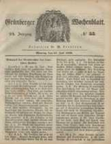 Gr&uuml;nberger Wochenblatt, No. 55. (10. Juli 1848)