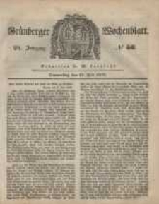 Gr&uuml;nberger Wochenblatt, No. 56. (13. Juli 1848)