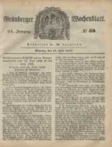 Gr&uuml;nberger Wochenblatt, No. 59. (24. Juli 1848)