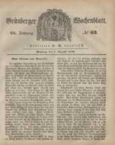 Grünberger Wochenblatt, No. 63. (7. August 1848)