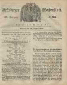 Gr&uuml;nberger Wochenblatt, No. 65. (14. August 1848)