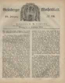 Grünberger Wochenblatt, No. 71. (4. September 1848)
